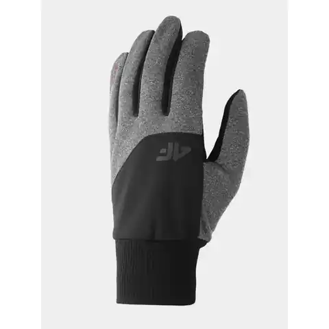 ⁨Rękawiczki 4F M 4FAW23AGLOU039 (kolor Czarny. Szary/Srebrny)⁩ w sklepie Wasserman.eu