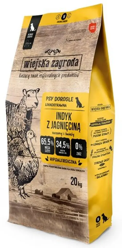 ⁨Wiejska Zagroda Indyk z jagnięciną 20kg⁩ w sklepie Wasserman.eu
