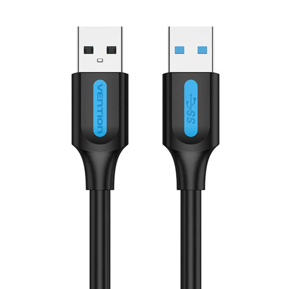 ⁨Kabel USB 3.0 Vention CONBG 2A 1,5m czarny PVC⁩ w sklepie Wasserman.eu