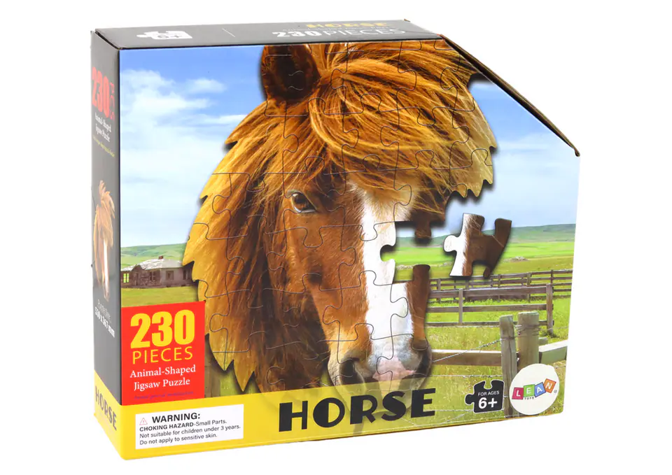 ⁨Puzzle 230 Elementów Kształt Głowy Konia Zwierzęta⁩ w sklepie Wasserman.eu