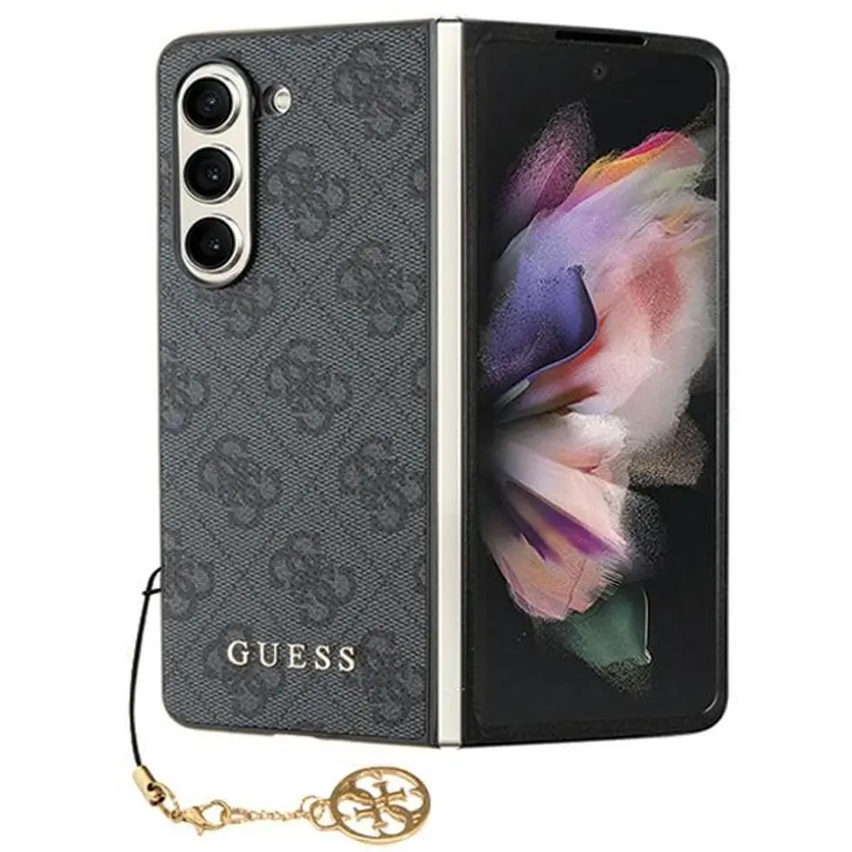 ⁨Guess GUHCZFD5GF4GGR F946 Z Fold5 szary/grey hardcase 4G Charms Collection⁩ w sklepie Wasserman.eu