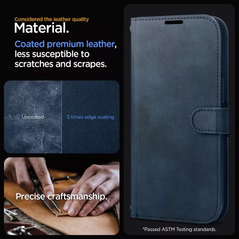 ⁨Etui Spigen Wallet ”S" Pro do Apple iPhone 15 Pro Navy⁩ w sklepie Wasserman.eu