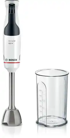 ⁨Bosch Serie 4 MSM4W210 blender 0.6 L Immersion blender 600 W Black, White⁩ at Wasserman.eu