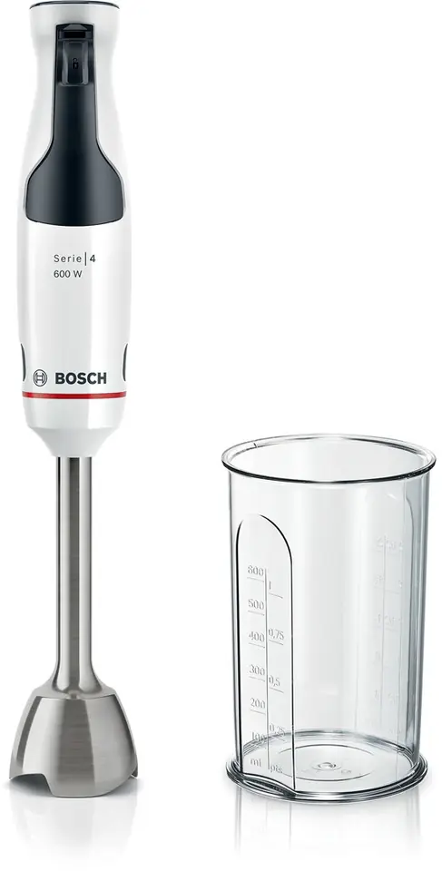 Bosch Serie 4 MSM4W210 blender 0.6 L Immersion blender 600 W Black, White at Wasserman.eu