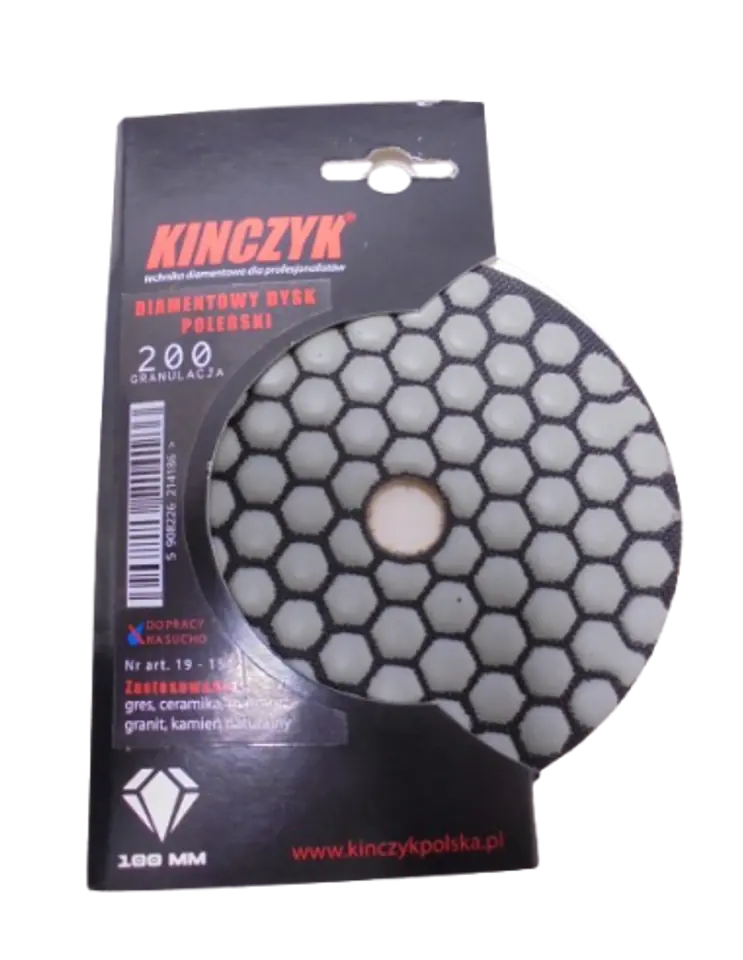 ⁨Diamentowy dysk polerski do szlifowania gresu ceramiki 100mm gr200⁩ w sklepie Wasserman.eu