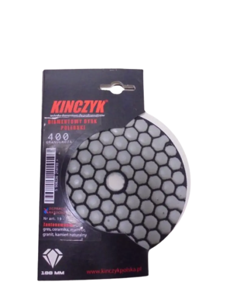 ⁨Diamentowy dysk polerski do szlifowania gresu ceramiki 100mm gr400⁩ w sklepie Wasserman.eu