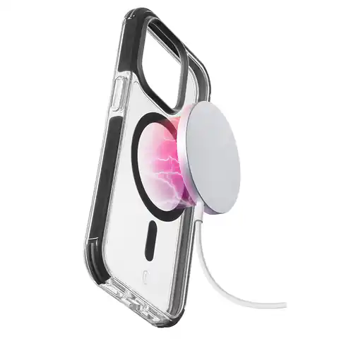 ⁨Cellularline Tetra Force Strong Guard Mag - Etui iPhone 15 Pro MagSafe z powłoką MICROBAN (przezroczysty)⁩ w sklepie Wasserman.eu