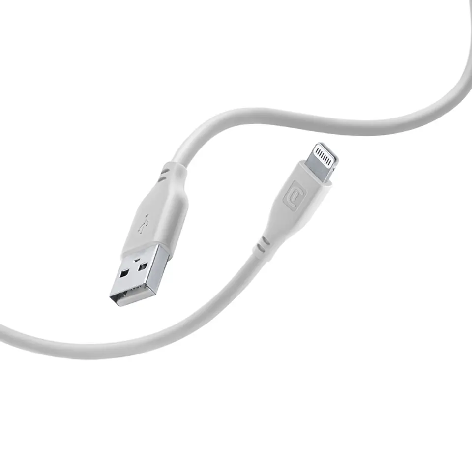 ⁨Cellularline Soft Cable - Kabel USB-A do Lightning certyfikat MFi 1.2 m (szary)⁩ w sklepie Wasserman.eu