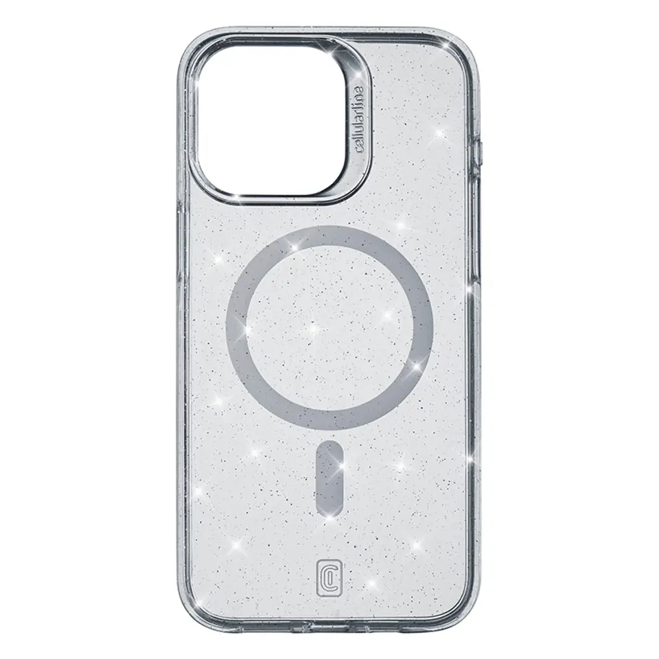 ⁨Cellularline Sparkle Mag - Etui iPhone 15 Pro MagSafe (przezroczysty)⁩ w sklepie Wasserman.eu