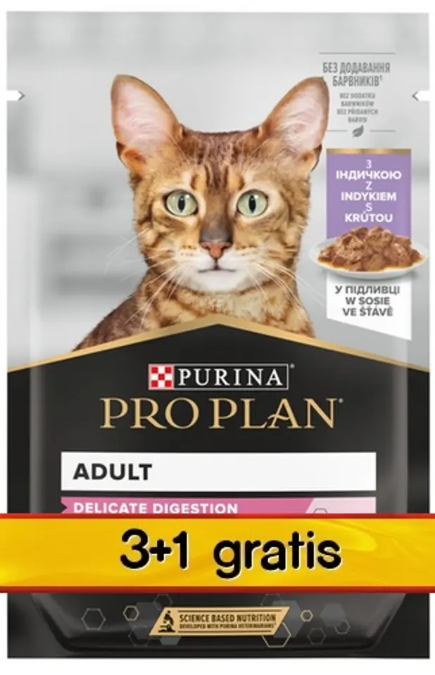 ⁨Purina Pro Plan Cat Delicate indyk saszetka 4x85g 3+1 gratis⁩ w sklepie Wasserman.eu