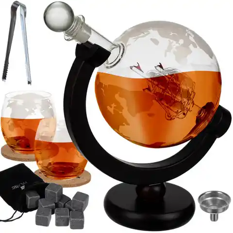 ⁨Karafka- globus- zestaw do whisky Malatec 22553⁩ w sklepie Wasserman.eu