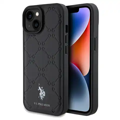 ⁨US Polo USHCP15SPYOK iPhone 15 / 14 / 13 6.1" czarny/black Yoke Pattern⁩ w sklepie Wasserman.eu