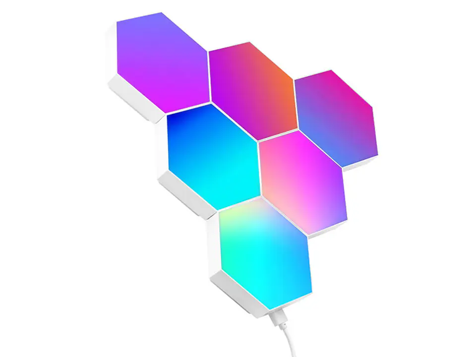 ⁨Sześciokątne lampy RGB Tracer Ambience -  Smart Hexagon⁩ w sklepie Wasserman.eu