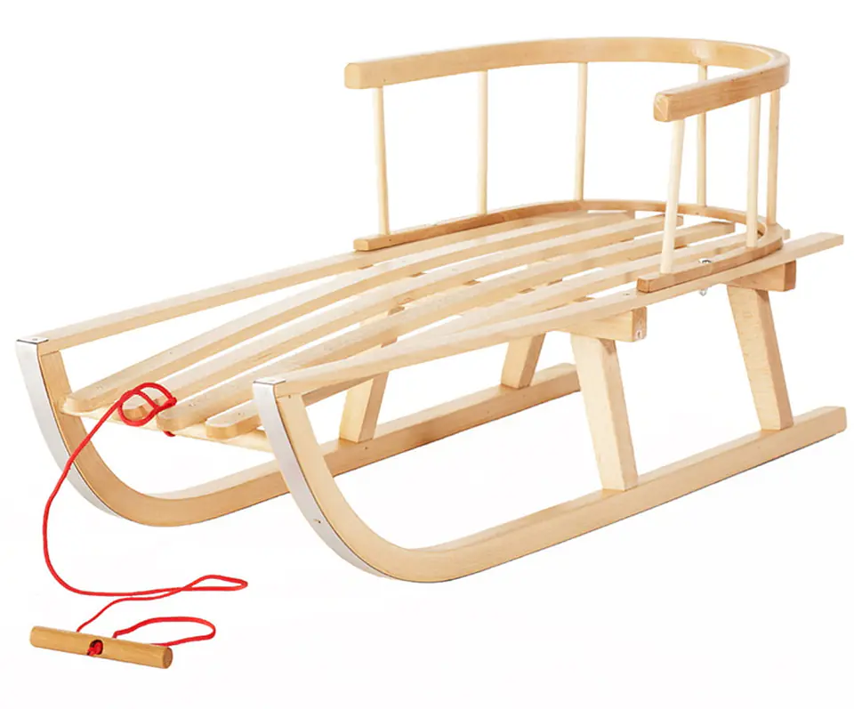 ⁨Sanki drewniane klasyczne z oparciem GreenBlue GB136⁩ w sklepie Wasserman.eu