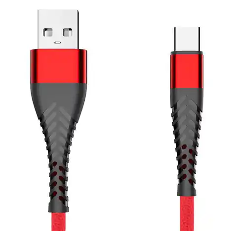 ⁨Wzmocniony kabel pleciony Spider USB typ-C - eXtreme 1.5 m (czerwony)⁩ w sklepie Wasserman.eu