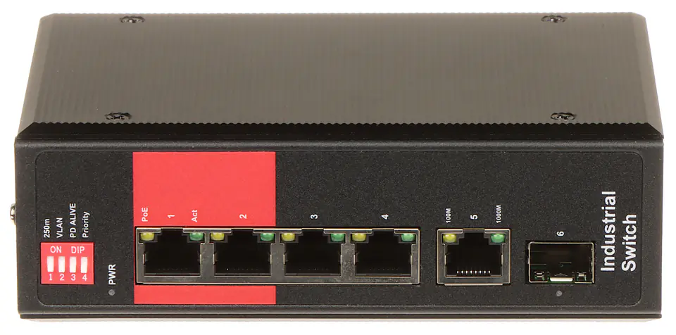 ⁨SWITCH PRZEMYSŁOWY POE GTX-P1-5-41GSFP 4-PORTOWY SFP⁩ w sklepie Wasserman.eu