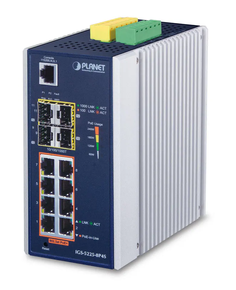 ⁨Planet IP30 Industrial L2+/L4 8-Port⁩ w sklepie Wasserman.eu