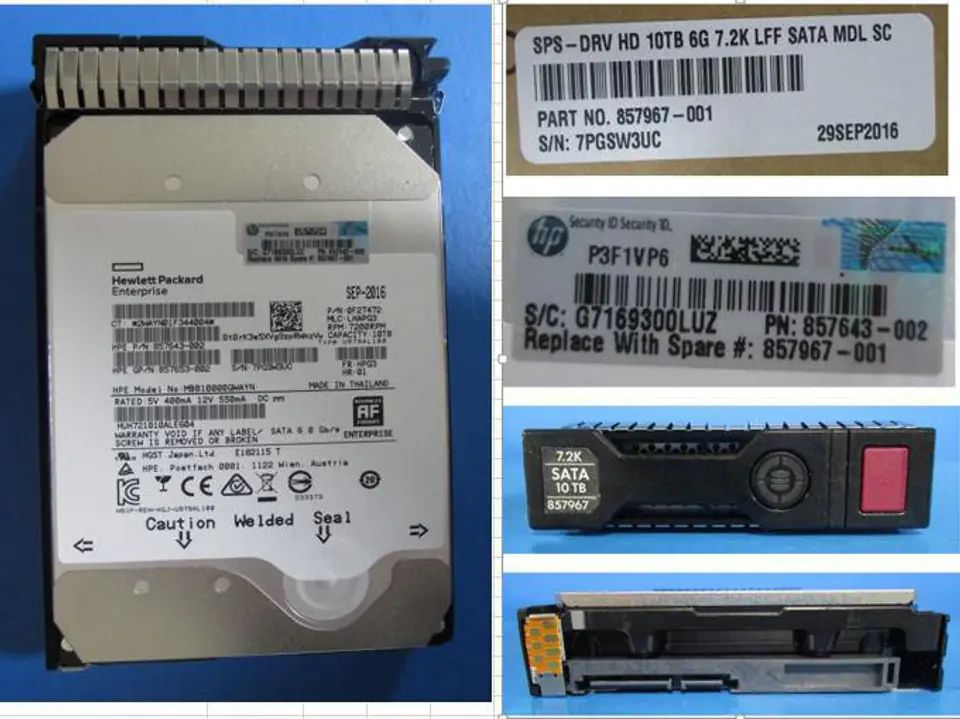 ⁨Hewlett Packard Enterprise HD 10TB 6G 7.2K LFF SATA MDL⁩ w sklepie Wasserman.eu