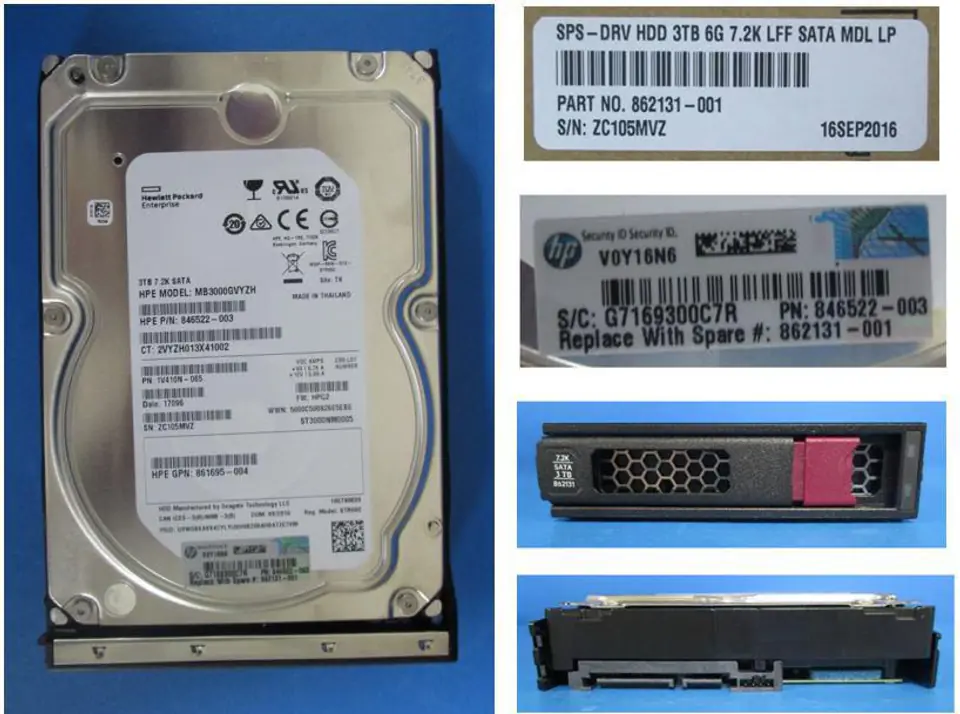 ⁨Hewlett Packard Enterprise DRV HDD 3TB 6G 7.2K LFF SATA⁩ w sklepie Wasserman.eu