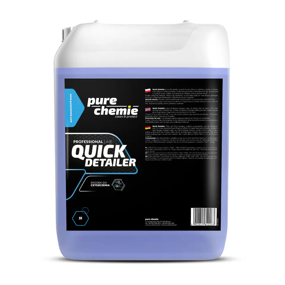 ⁨Pure Chemie Quick Detailer 5L - preparat kończący o właściwościach hydrofobowych⁩ w sklepie Wasserman.eu