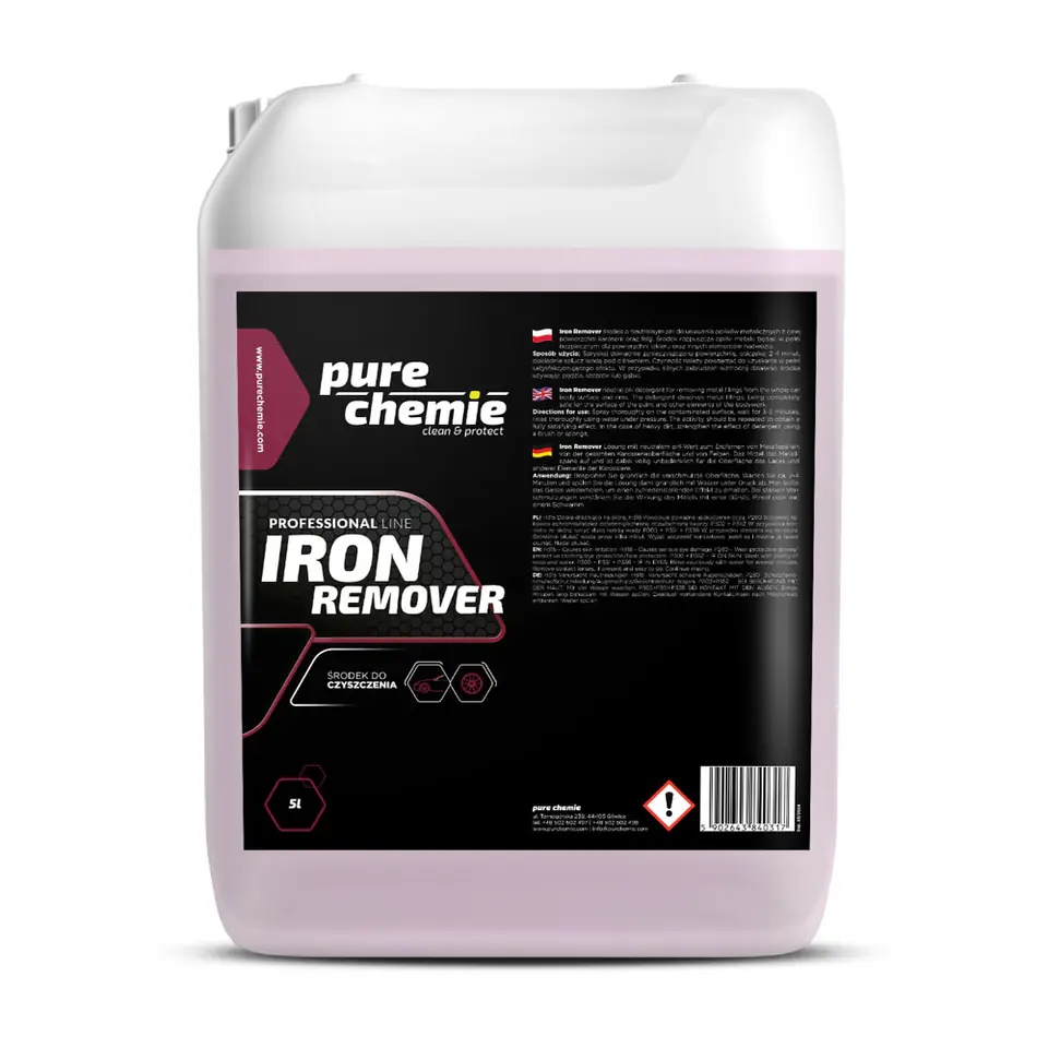 ⁨Pure Chemie Iron Remover 5L - delikatny środek do usuwania opiłków metalicznych⁩ w sklepie Wasserman.eu