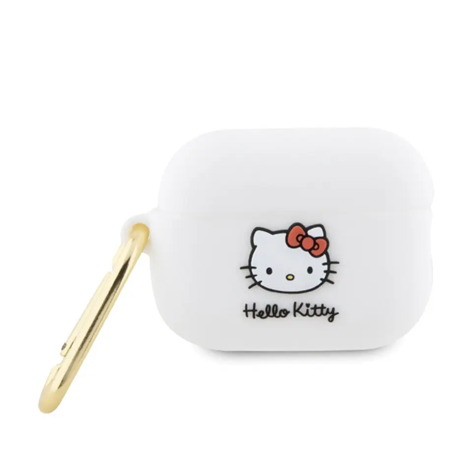 ⁨Hello Kitty Silicone 3D Kitty Head - Etui AirPods Pro 2 (biały)⁩ w sklepie Wasserman.eu