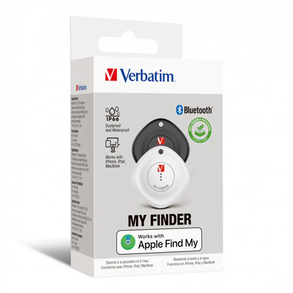 ⁨Verbatim MYF-02 My Finder Bluetooth Item Finder 2 pack B/W⁩ at Wasserman.eu