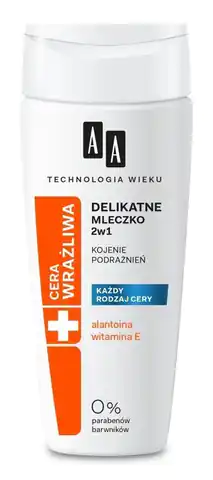 ⁨AA Technologia Wieku Cera Wrażliwa Mleczko do demakijażu twarzy 2w1 200ml⁩ w sklepie Wasserman.eu