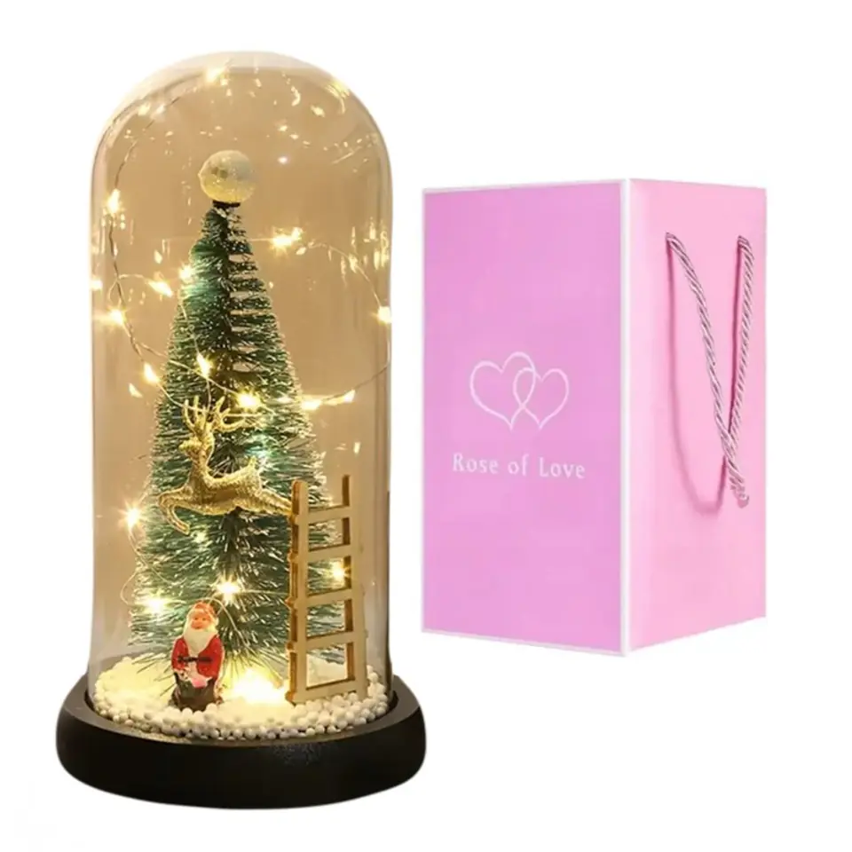 ⁨Kryształowa wieczna Choinka pod szklaną kopułą LED ROZ14⁩ w sklepie Wasserman.eu