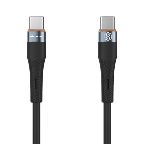 ⁨Kabel PD 60W USB-C - USB-C Nillkin Flowspeed Silicon czarny⁩ w sklepie Wasserman.eu