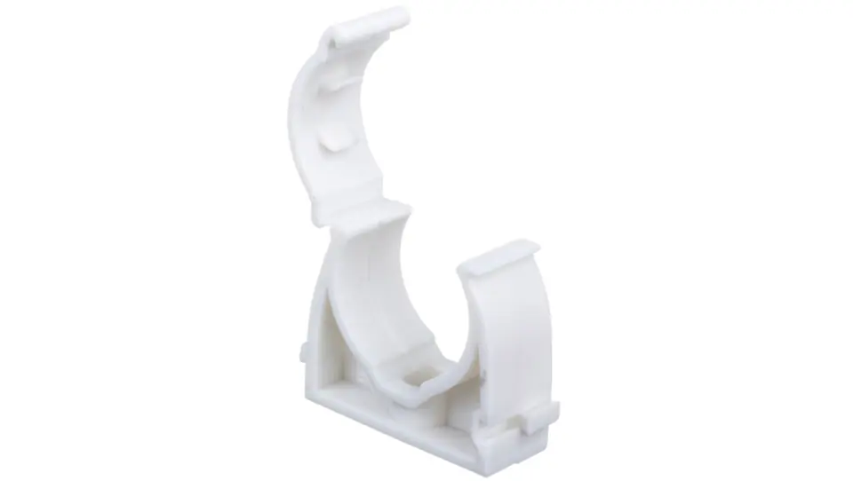 ⁨Closed tube holder 25mm white UZE-25 /100pcs/⁩ at Wasserman.eu