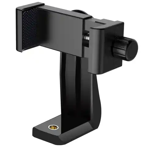 ⁨Uchwyt adapter na telefon do statywu selfie stick 1/4 Obrotowy 360 uniwersalny Alogy czarny⁩ w sklepie Wasserman.eu