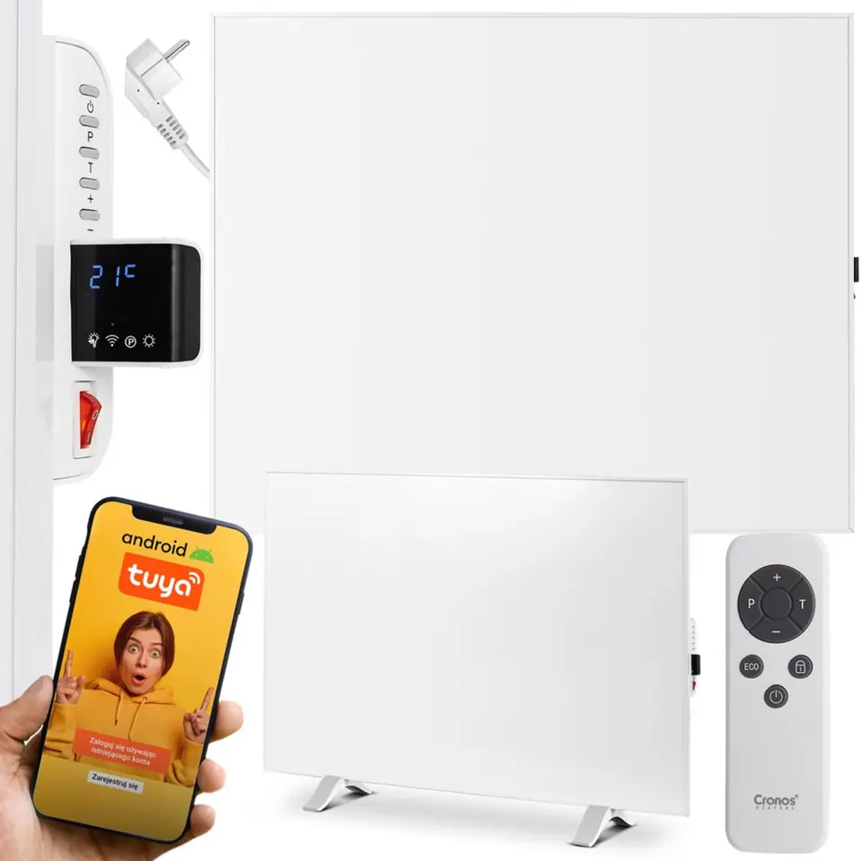 ⁨Promiennik podczerwieni Cronos Synthelith PRO CRP-300TWP 300W biały z WiFi i pilotem⁩ w sklepie Wasserman.eu