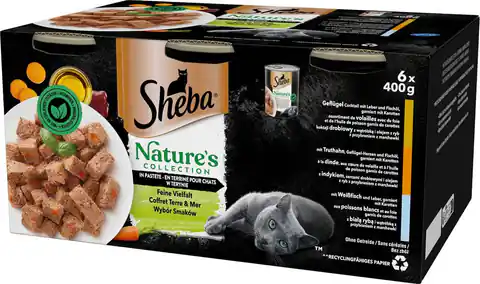 ⁨SHEBA Mixed flavours kit - wet cat food - 6x400g⁩ at Wasserman.eu