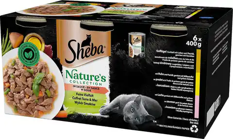 ⁨SHEBA wybór smaków w sosie - mokra karma dla kota - 6x400 g⁩ w sklepie Wasserman.eu