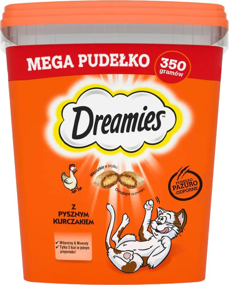 ⁨DREAMIES Mixed Flavours with Chicken and Cheese - cat treat - 2x350 g⁩ at Wasserman.eu