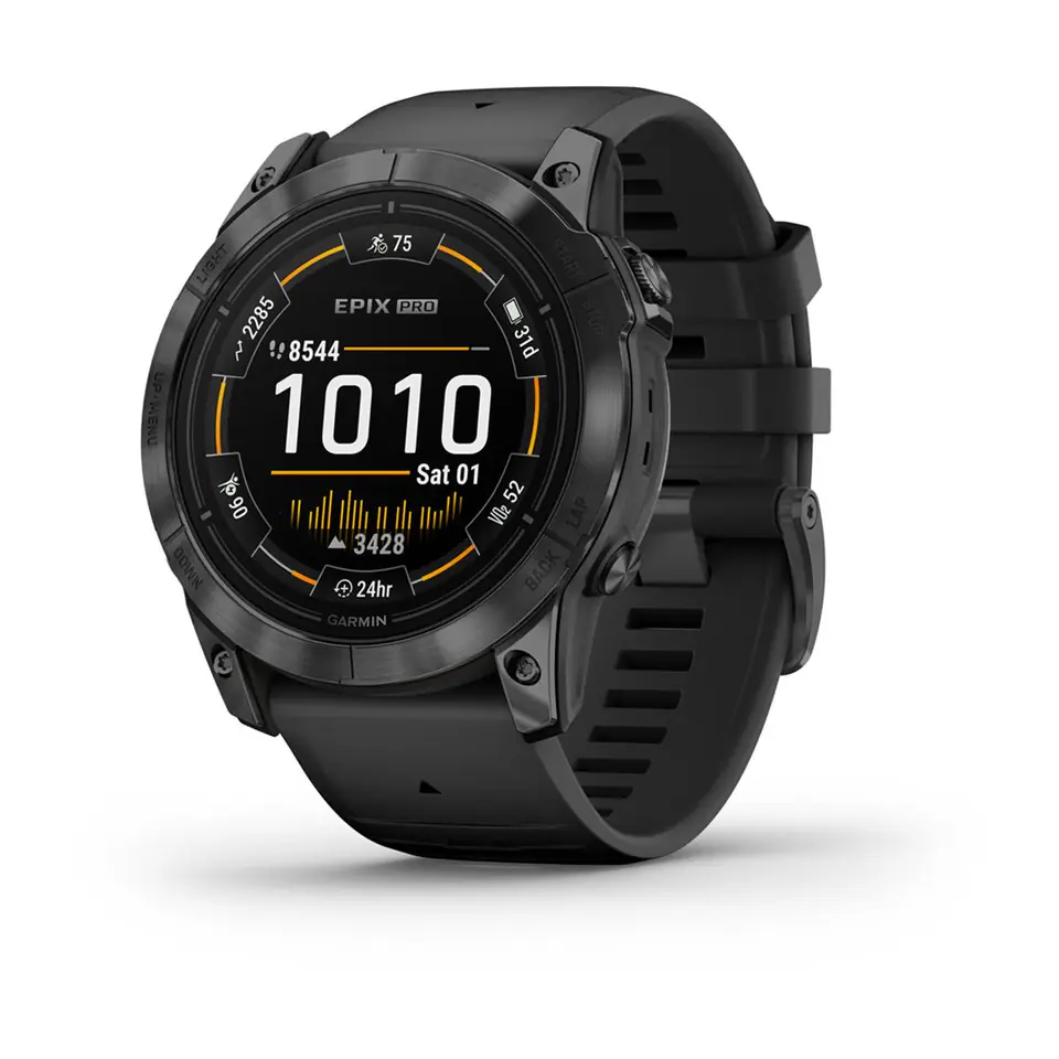 ⁨Garmin epix Pro (Gen 2) 3.56 cm (1.4") AMOLED 51 mm Digital 454 x 454 pixels Touchscreen Grey Wi-Fi GPS (satellite)⁩ at Wasserman.eu