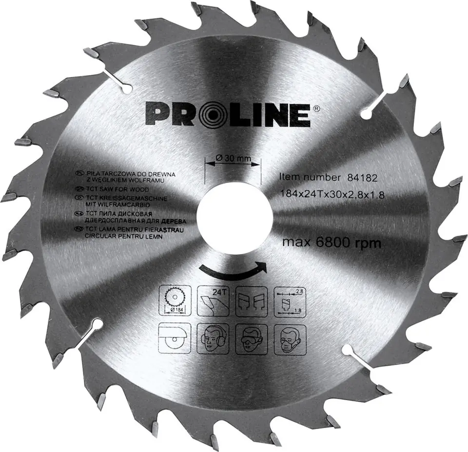 ⁨CIRCULAR SAW FOR WOOD 450*60T*30MM   PROLINE⁩ at Wasserman.eu