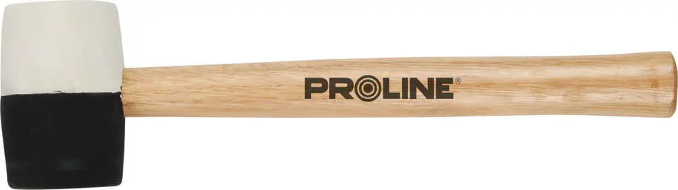 ⁨RUBBER MALLET BLACK-WHITE 980G WOODEN HANDLE PROLINE⁩ at Wasserman.eu