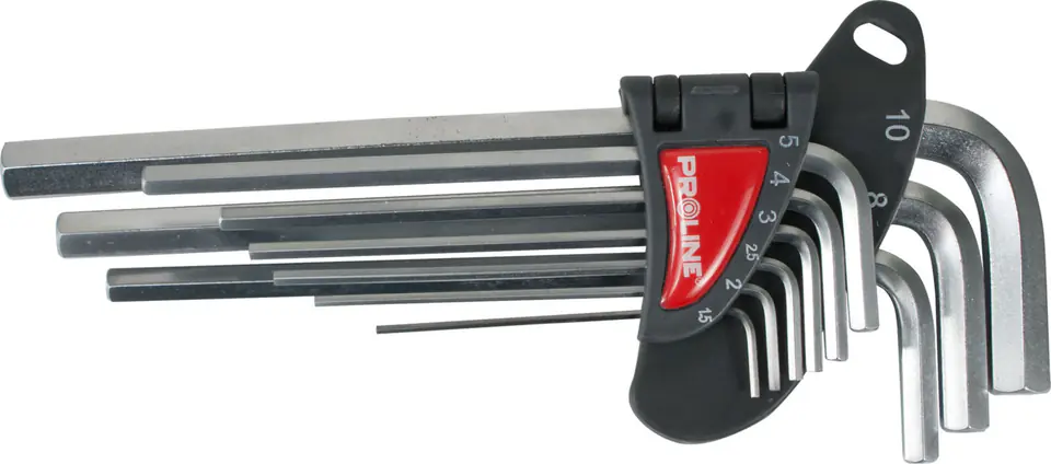 ⁨KLUCZE IMBUSOWE DŁUGIE KPL. SZT.9  1.5-10MM  CV  PROLINE⁩ w sklepie Wasserman.eu