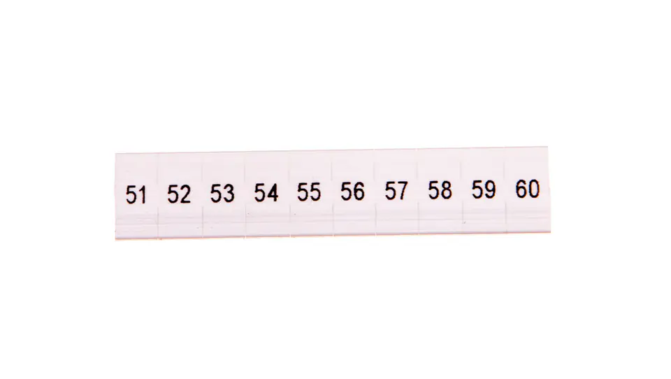 ⁨Oznacznik do złącz szynowych, opisówka ZB 5 numerowana od 51-60 kolor biały /10szt./⁩ w sklepie Wasserman.eu