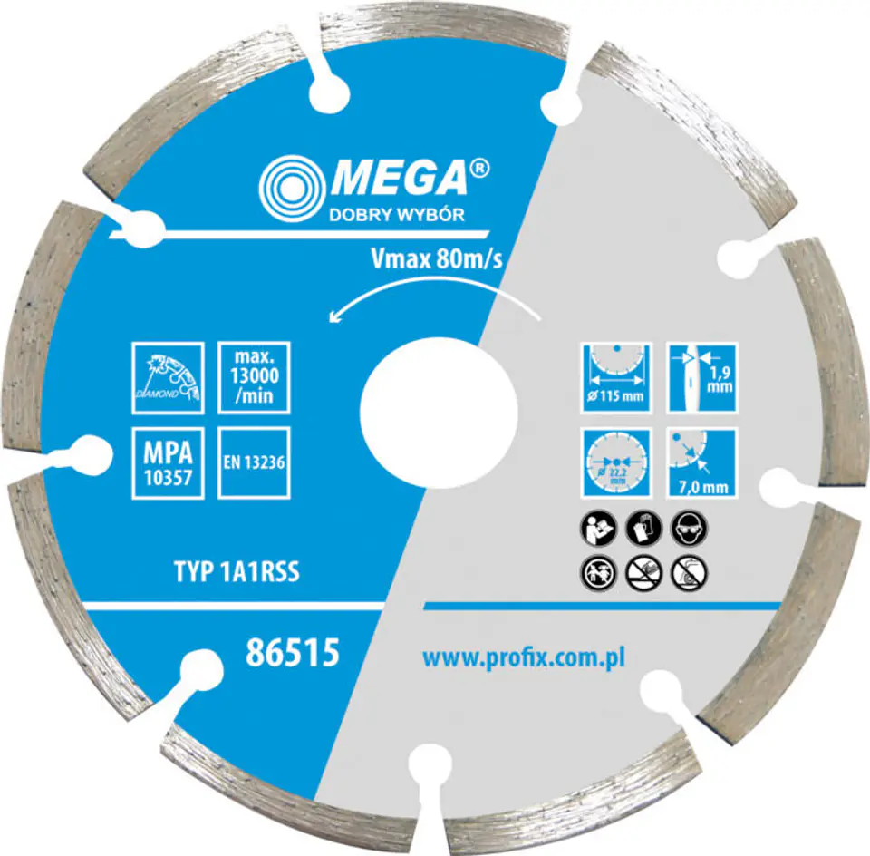 ⁨SEGMENTED DIAMOND DISK - 125*2.0*7.0*22.2⁩ at Wasserman.eu