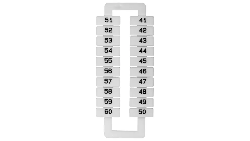 ⁨Markers for fittings (EURO) 2,5-70mm2 /41-60/ white 43192 (20pcs)⁩ at Wasserman.eu