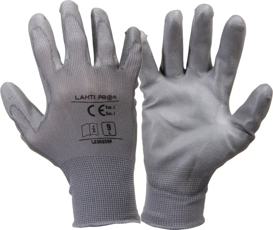 ⁨GLOVES PU GREY L230207P, 12 PAIRS, "7", CE, LAHTI⁩ at Wasserman.eu