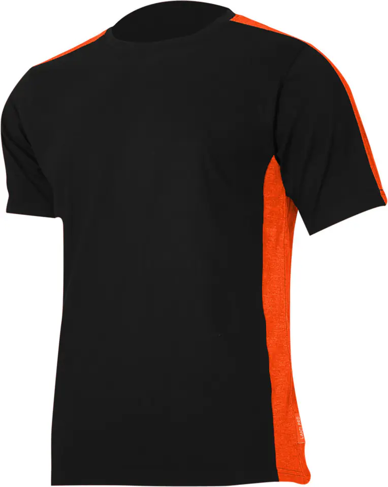⁨KOSZULKA T-SHIRT 180G/M2, CZARNO-POMARAŃCZ., "3XL", CE,LAHTI⁩ w sklepie Wasserman.eu