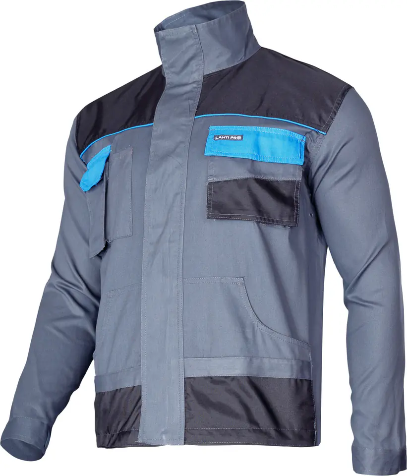 ⁨JACKET GREY-BLUE 100% COTTON, 190G/M2, "S (48)", CE, LAHTI⁩ at Wasserman.eu