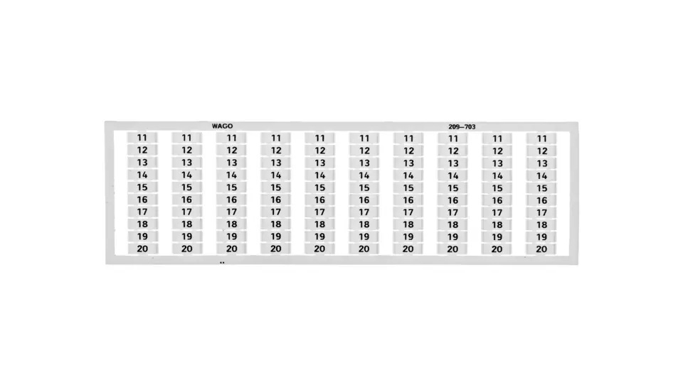 ⁨Frame with markers 10x 11-20 209-703 /5pcs/⁩ at Wasserman.eu