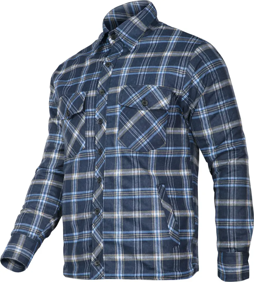 ⁨KOSZULA FLANELOWA OCIEP., GRANAT-NIEB., "3XL", CE, LAHTI⁩ w sklepie Wasserman.eu