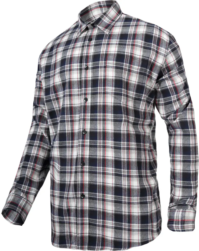 ⁨FLANNEL SHIRT GREY-BLACK, 170G/M2, "M", CE, LAHTI⁩ at Wasserman.eu