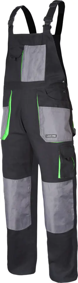 ⁨BIB-PANTS, BLACK-GREEN, 100% COTTON, "M (50)", CE, LAHTI⁩ at Wasserman.eu